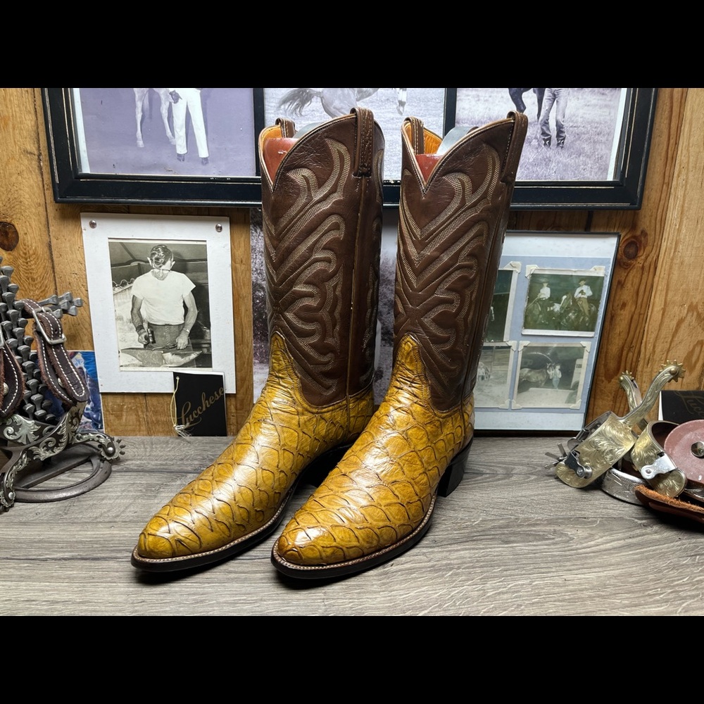 Tony Lama El Rey exotic 10.5B mens cowboy boots